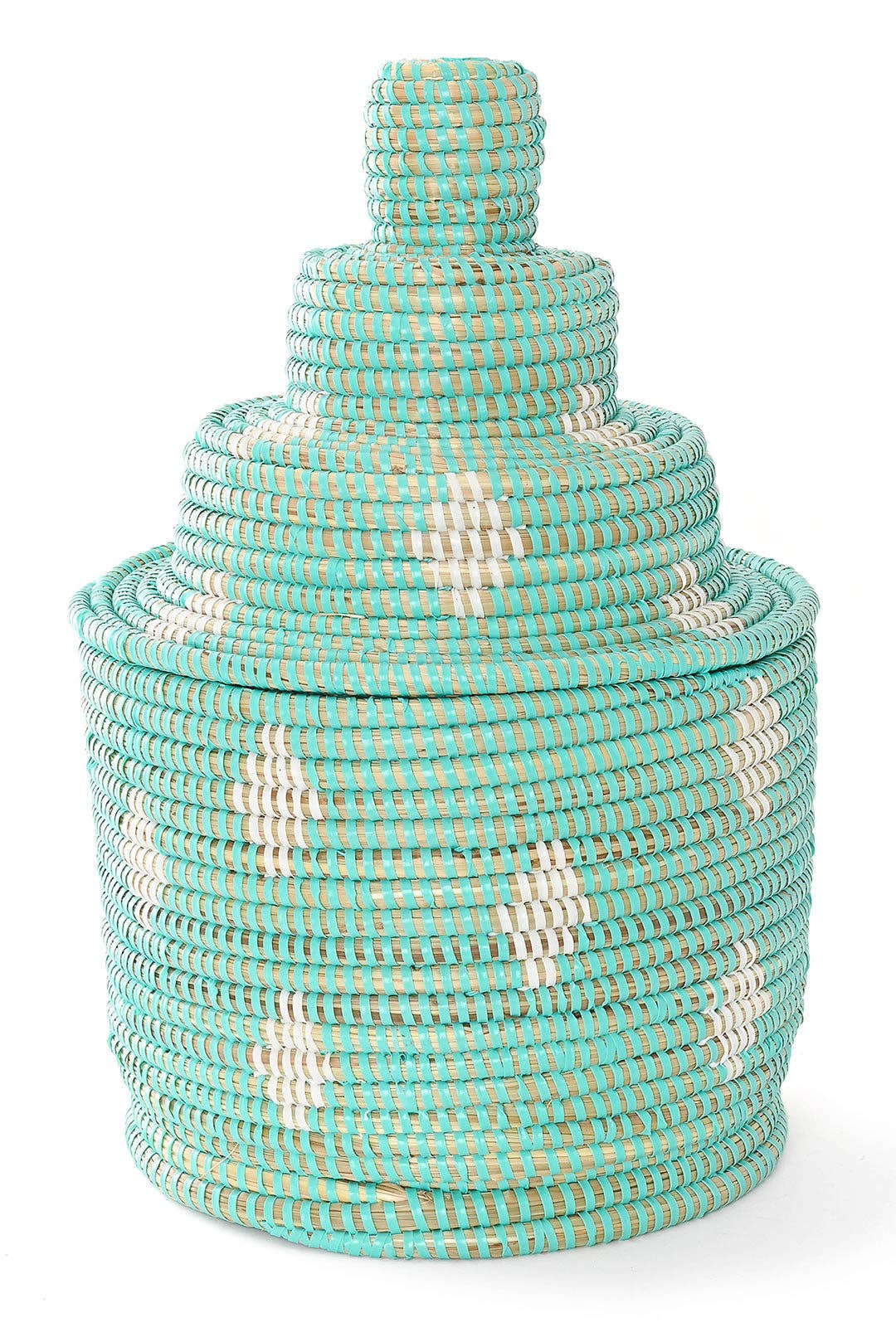 Senegal Artisan Lidded Tower Basket