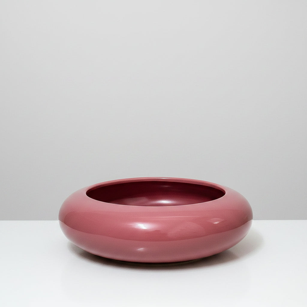 Succulent Bulb Planter, Vintage Round Mauve Trinket Dish