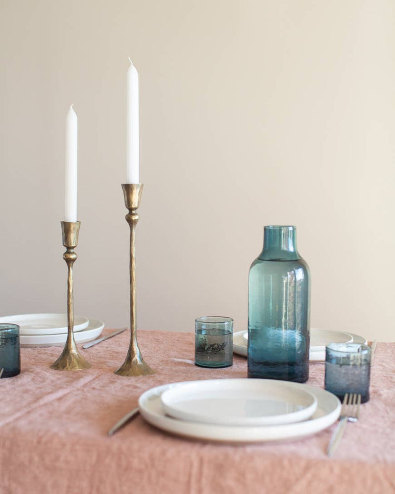 Gemini Hand-Forged Iron Candle Stands - Set of 2