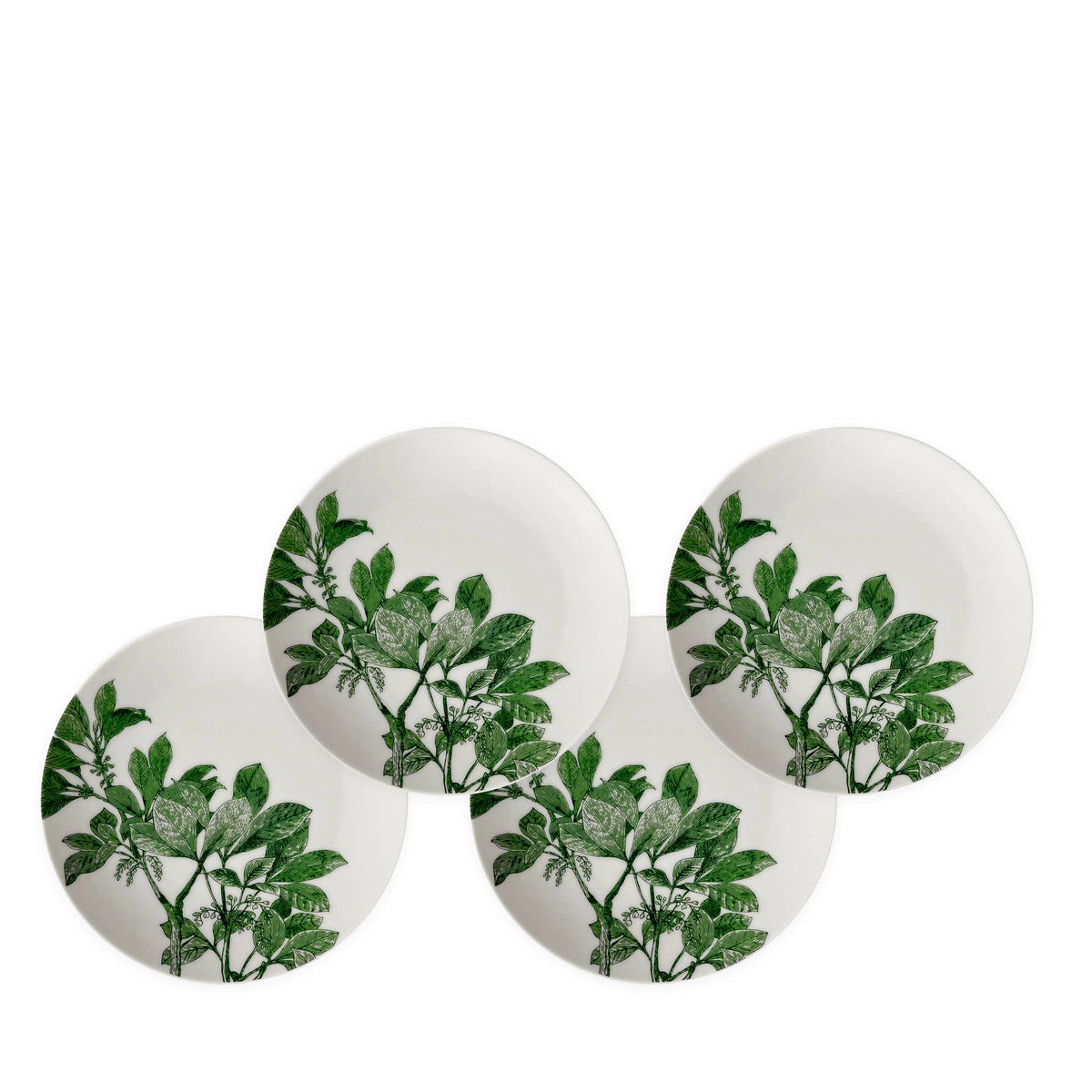 Romantic Floral Arbor Green Small Plates Set of 2