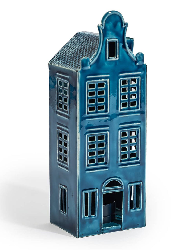 Blue Metal "Amsterdam" Canal House Tealight Holder