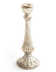 Rustic Antique Silver Glass Taper Candle Holder