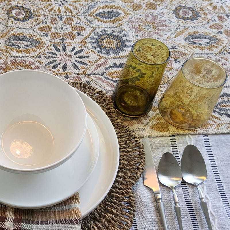 Amber Handblown Moroccan Cone Glass Tumbler