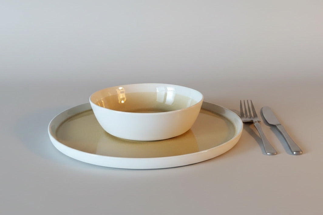Cora Crackle Golden Cereal Soup Bowl
