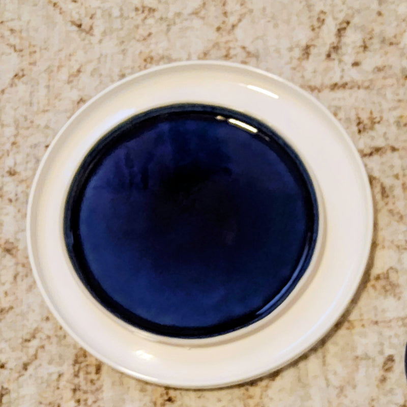 Cora Crackle-Indigo Salad Plate