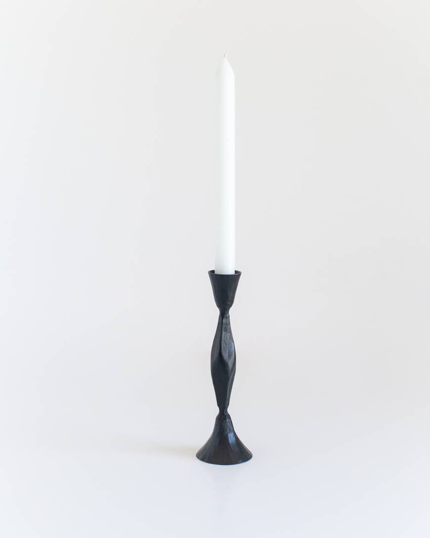 High Diamond Hand-Forged Iron Candle Stick