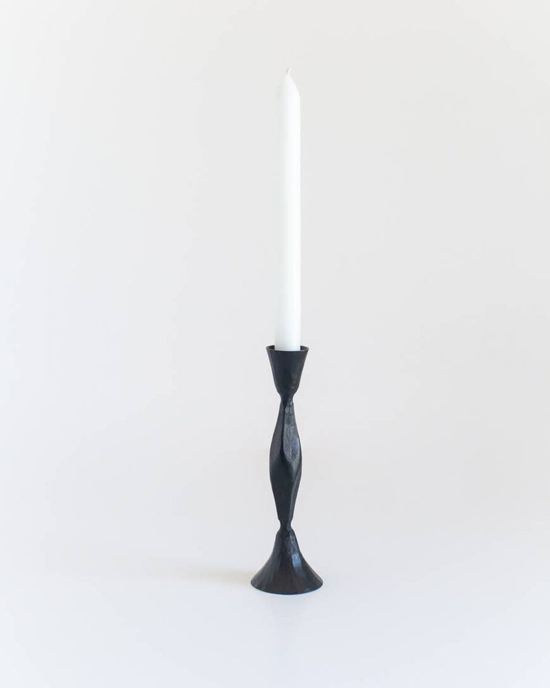High Diamond Hand-Forged Iron Candle Stick