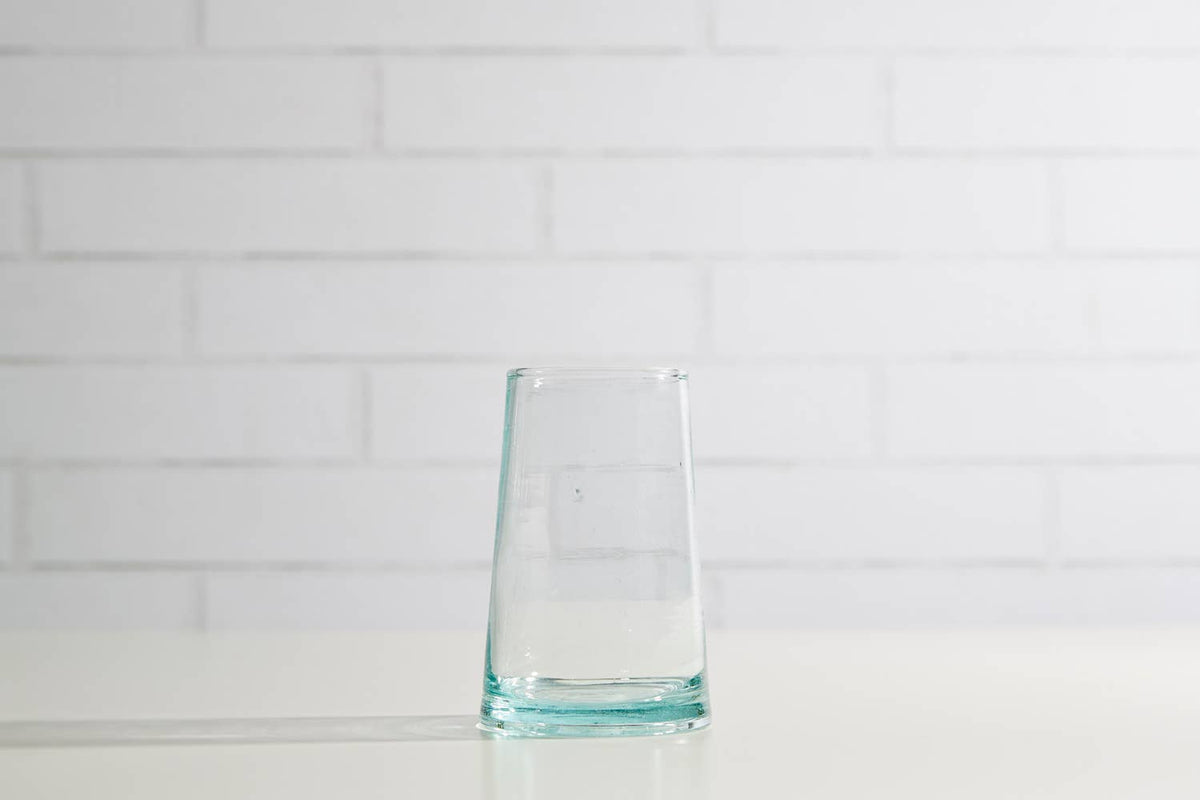 Clear Handblown Moroccan Cone Glass Tumbler