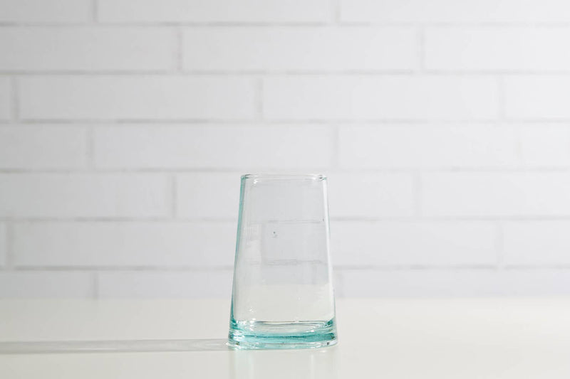 Clear Handblown Moroccan Cone Glass Tumbler