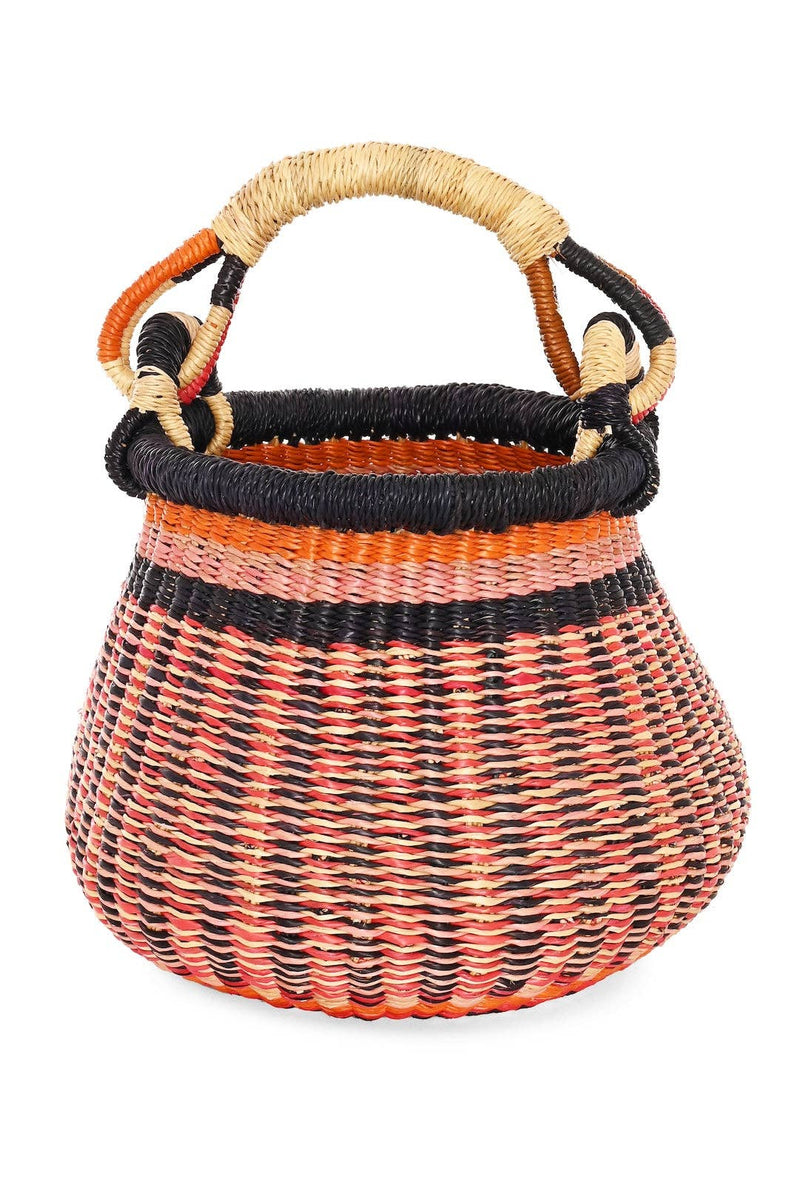 Ghanaian Bolga Petite Kettle Basket Assorted