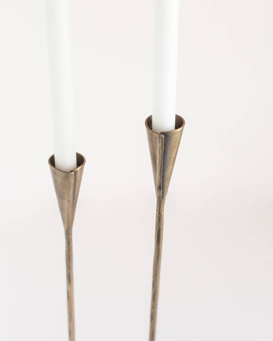 Phoenix Hand-Forged Iron Candle Sticks - Set of 2