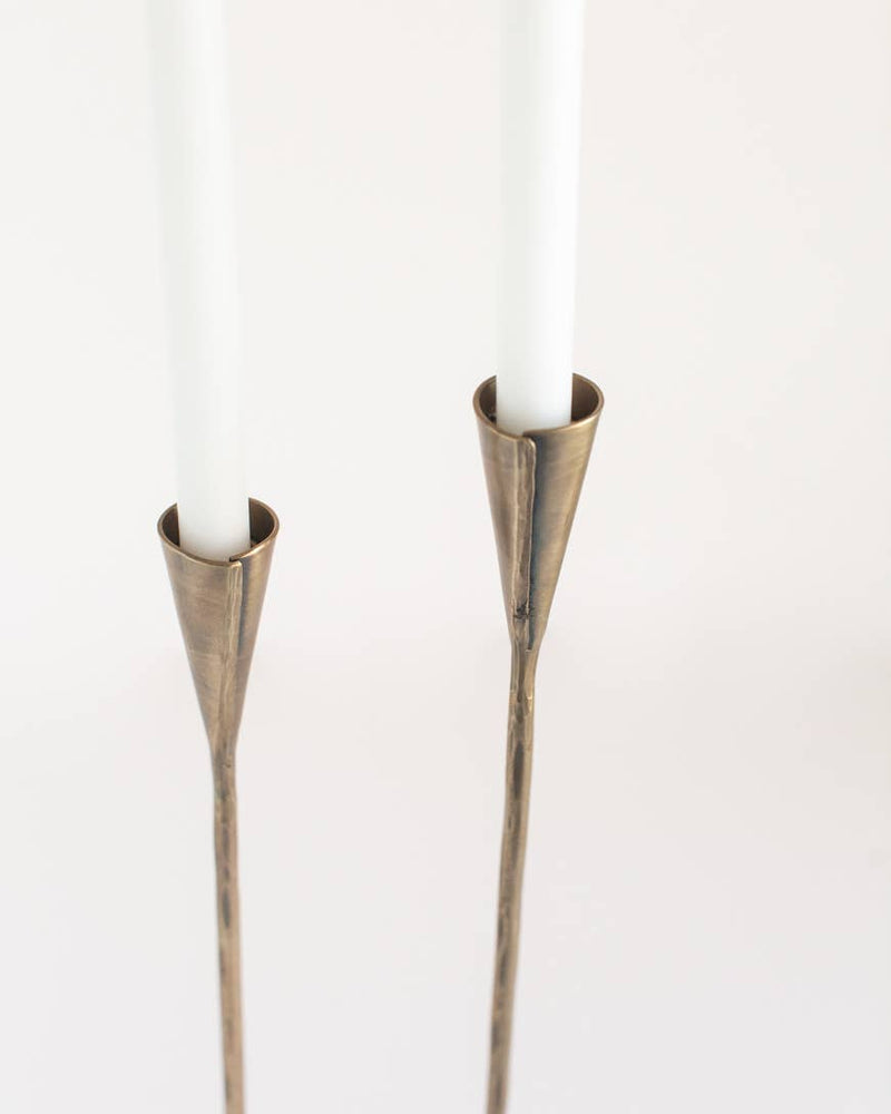 Phoenix Hand-Forged Iron Candle Sticks - Set of 2
