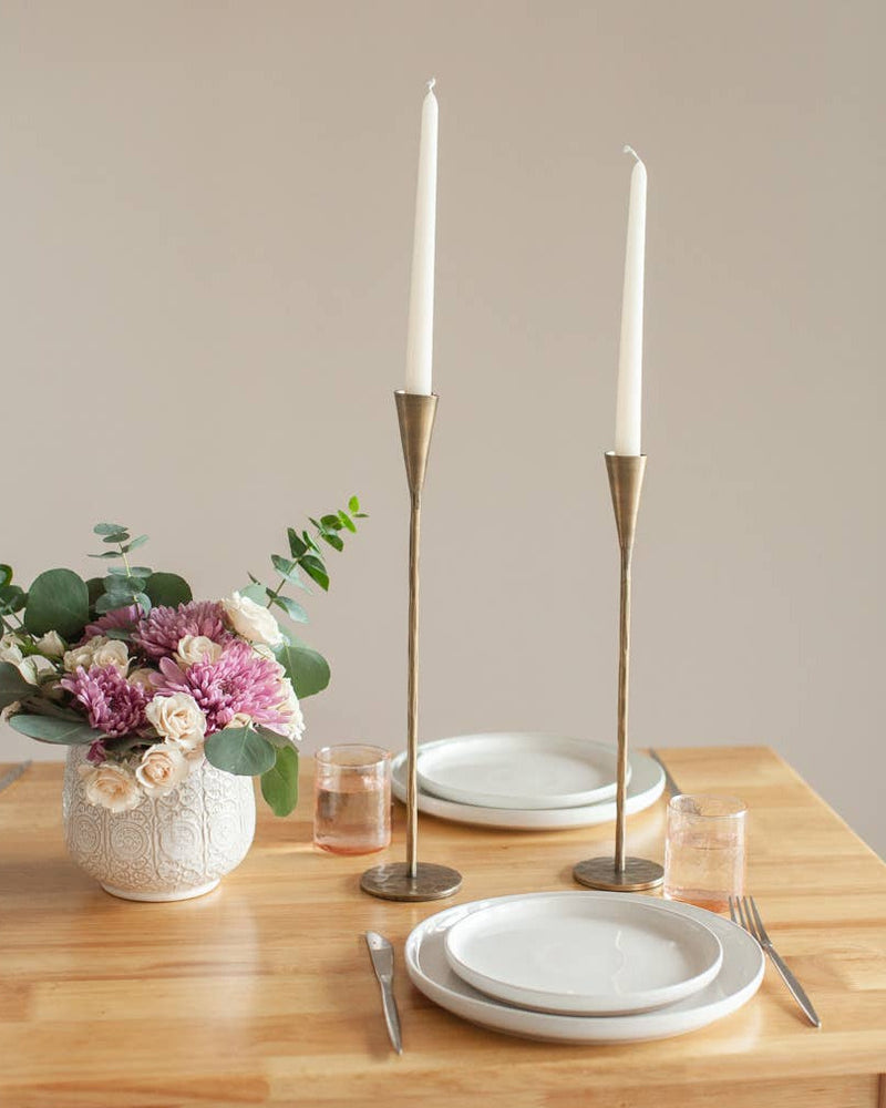 Phoenix Hand-Forged Iron Candle Sticks - Set of 2