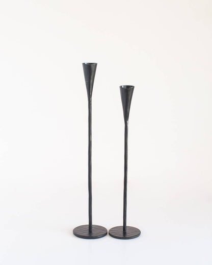 Phoenix Hand-Forged Iron Candle Sticks - Set of 2