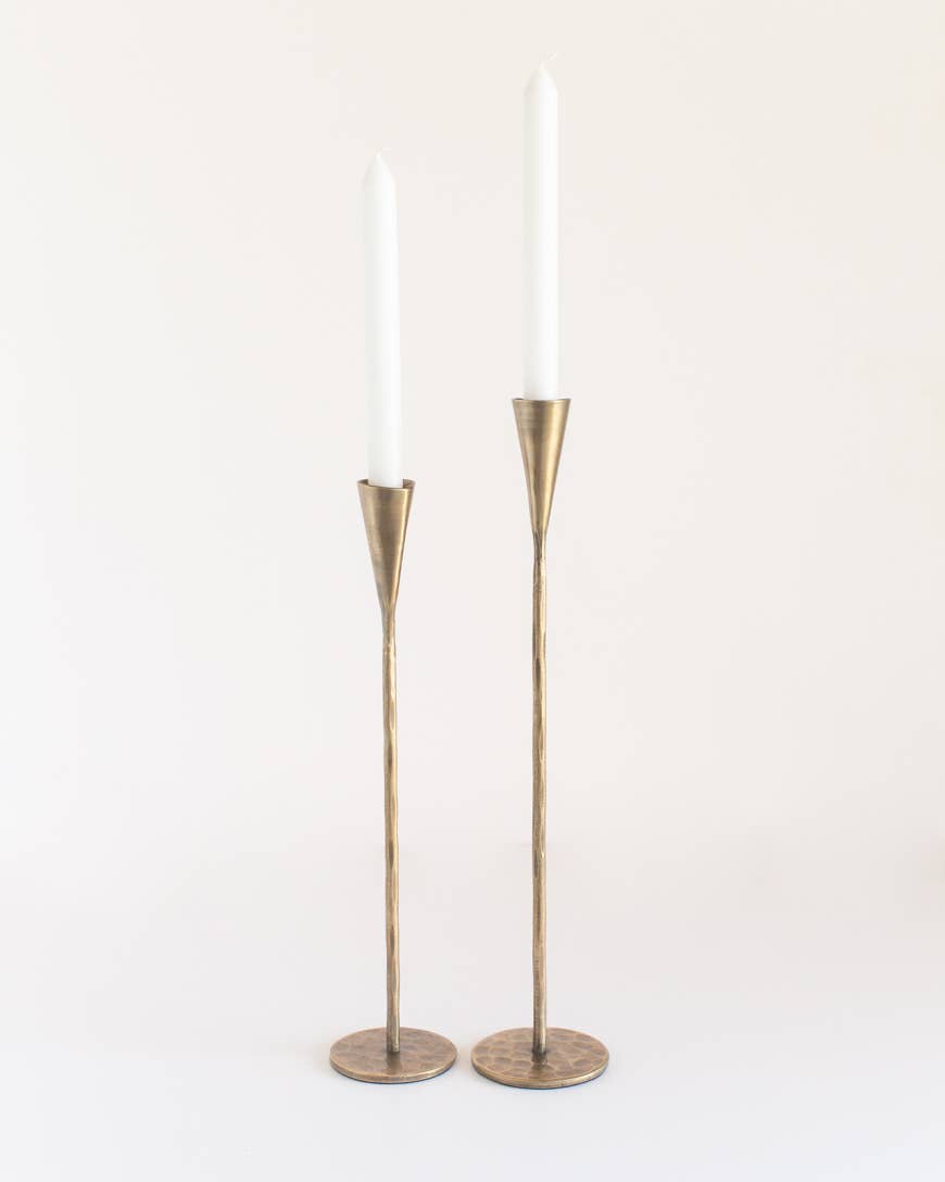 Phoenix Hand-Forged Iron Candle Sticks - Set of 2