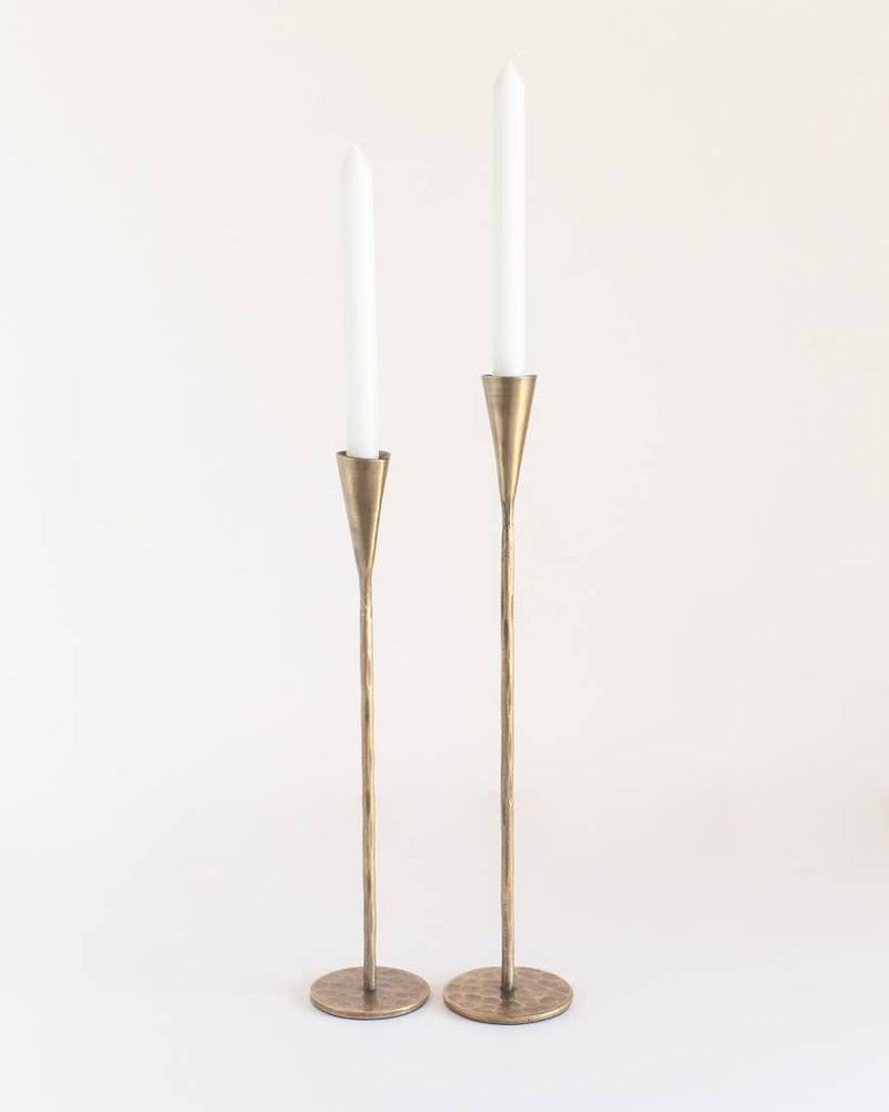 Phoenix Hand-Forged Iron Candle Sticks - Set of 2