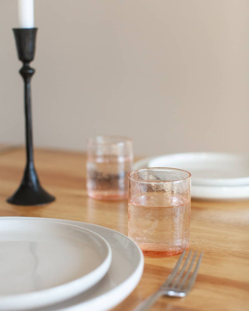 Handblown Hammered Color Glasses Set