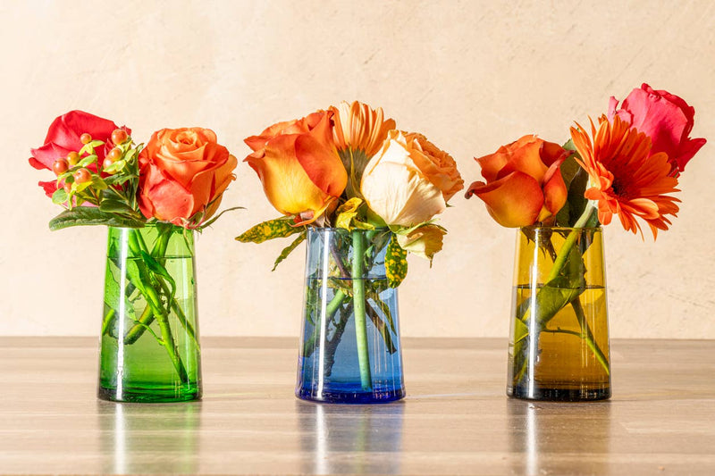 Amber Handblown Moroccan Cone Glass Tumbler