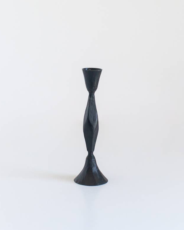 High Diamond Hand-Forged Iron Candle Stick