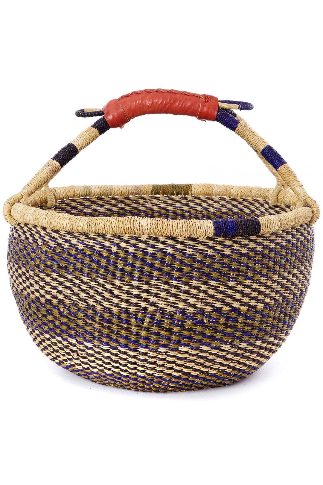 Ghanaian Bolga Farmer's Market Shopper Basket - Assorted