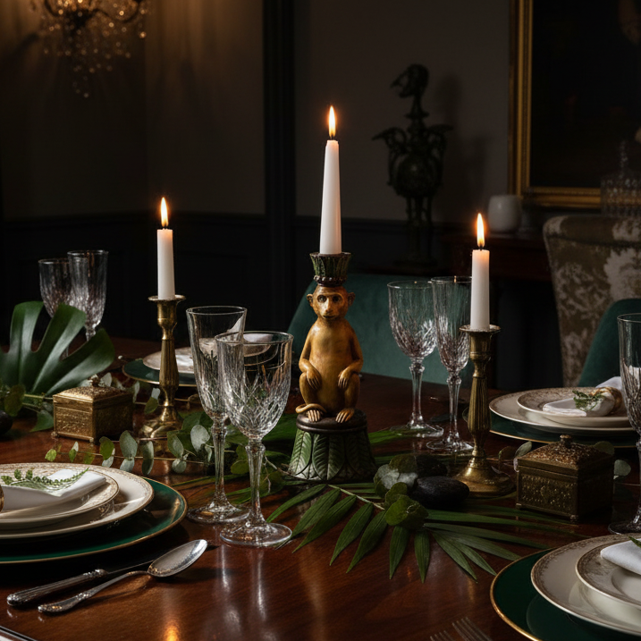 Artistic Tropical Monkey Candlestick