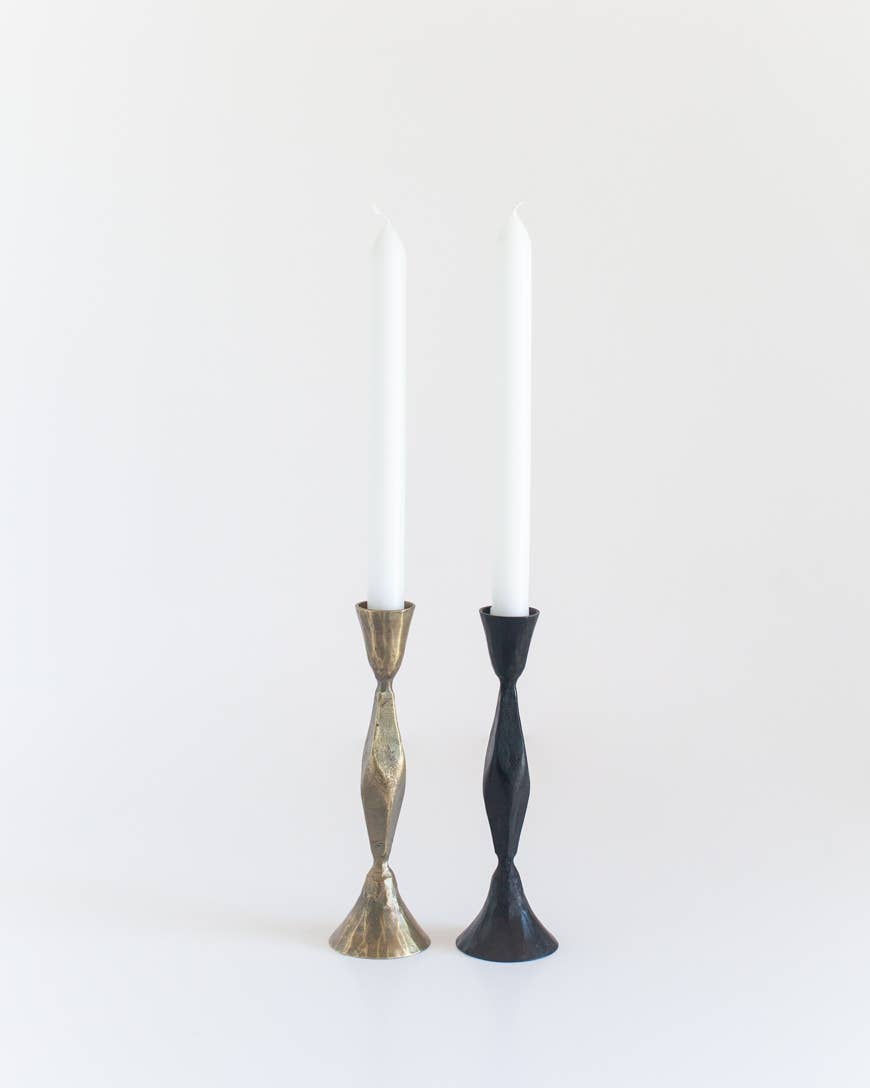 High Diamond Hand-Forged Iron Candle Stick