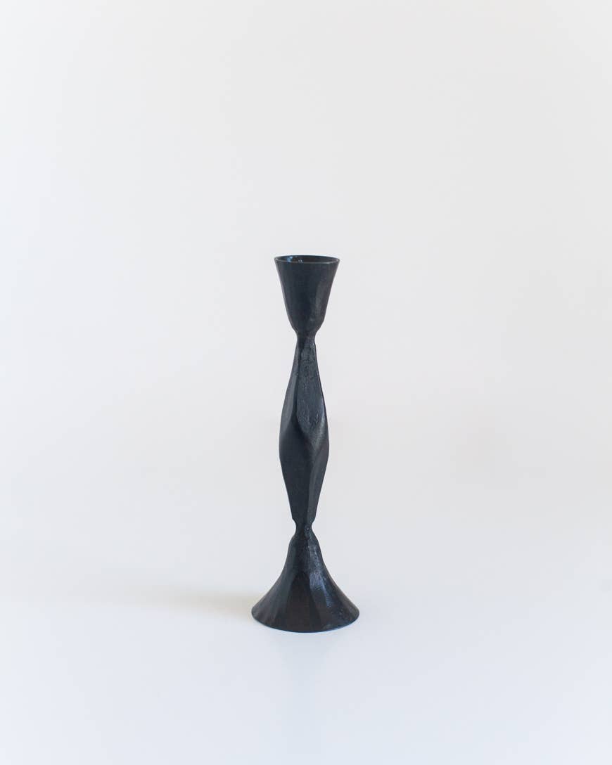 High Diamond Hand-Forged Iron Candle Stick