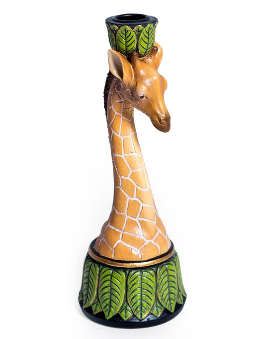 Artistic Tropical Giraffe Candlestick