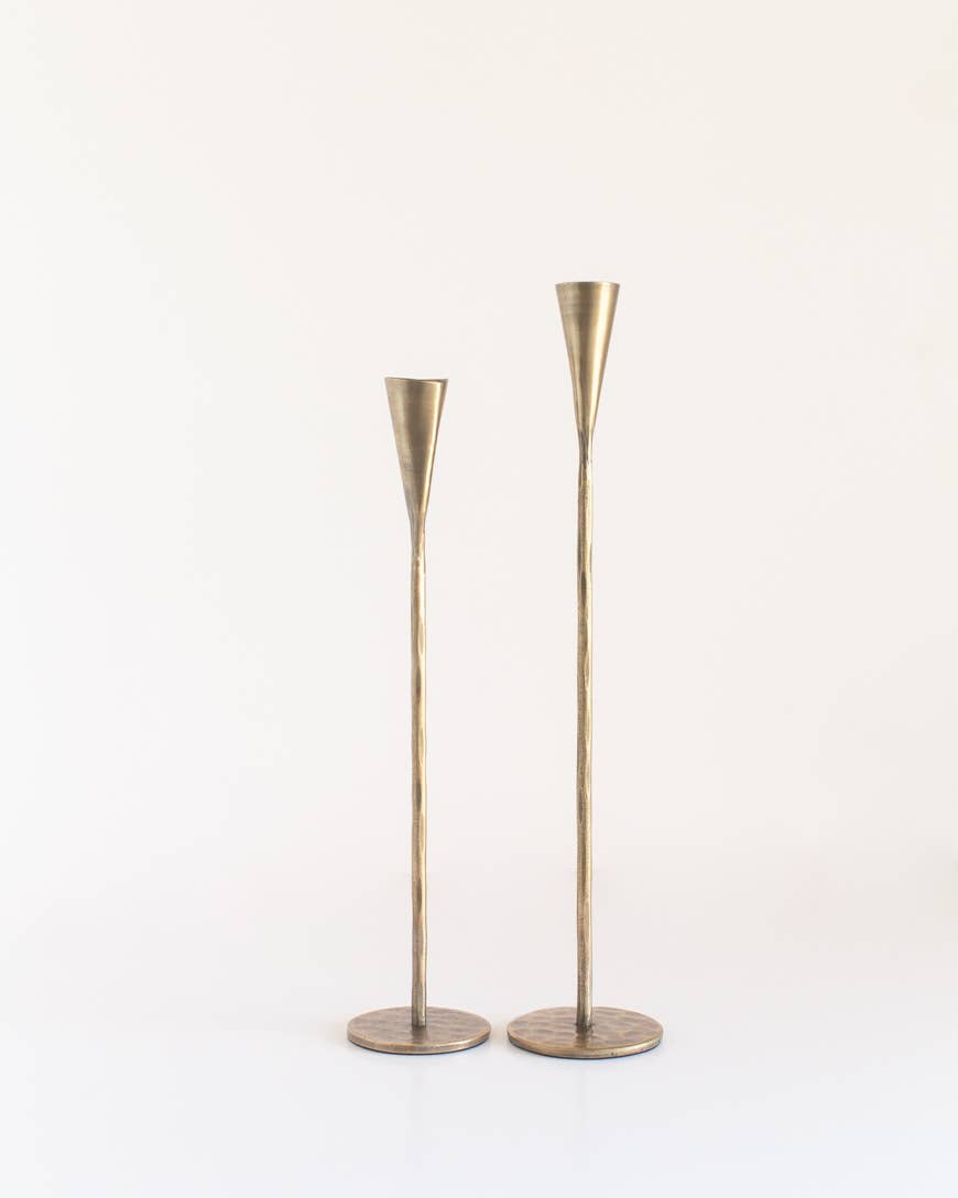 Phoenix Hand-Forged Iron Candle Sticks - Set of 2