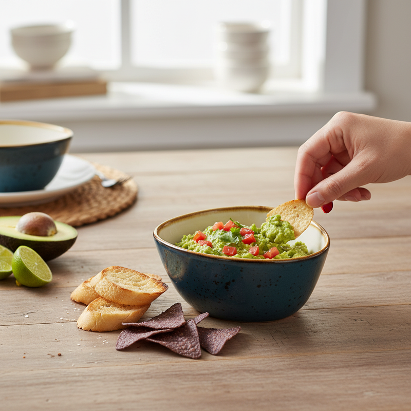 Terra - Oval Teal Serving Dip Bowl