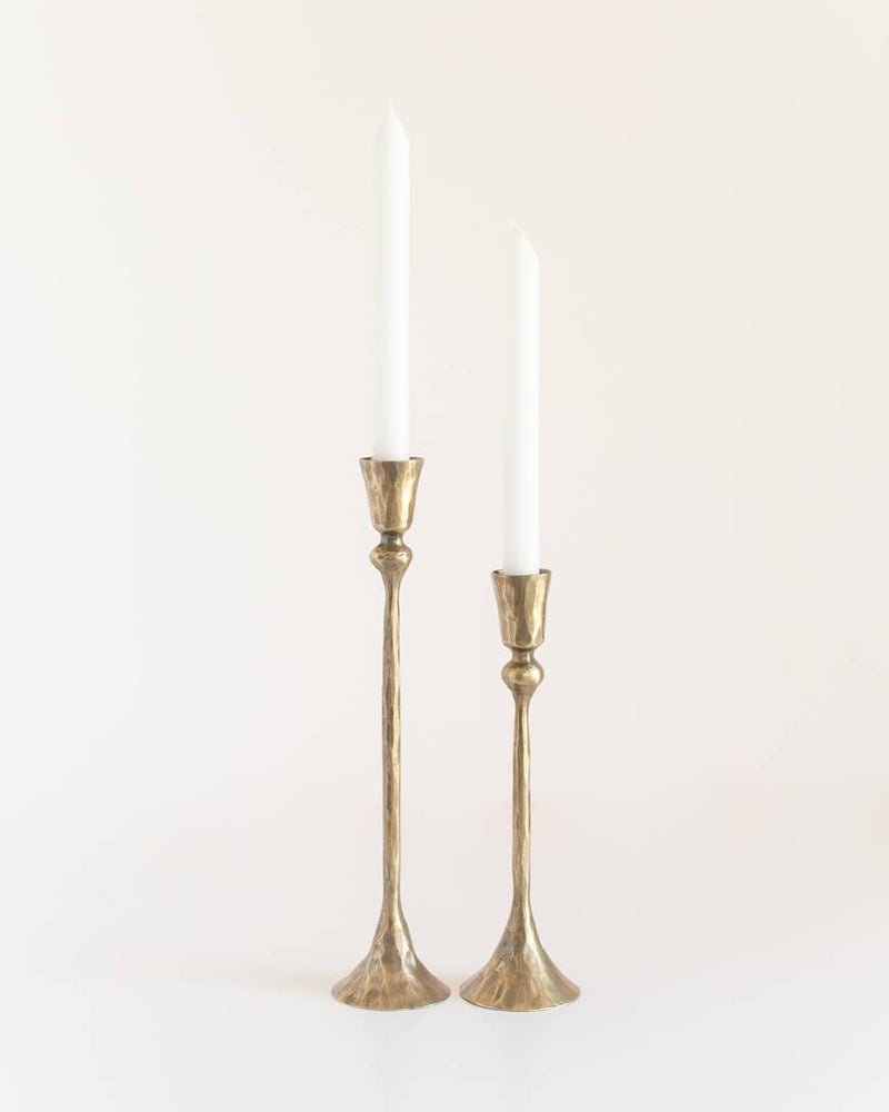 Gemini Hand-Forged Iron Candle Stands - Set of 2