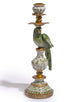 Antiqued Ornate Tropical Parrot Candle Holder