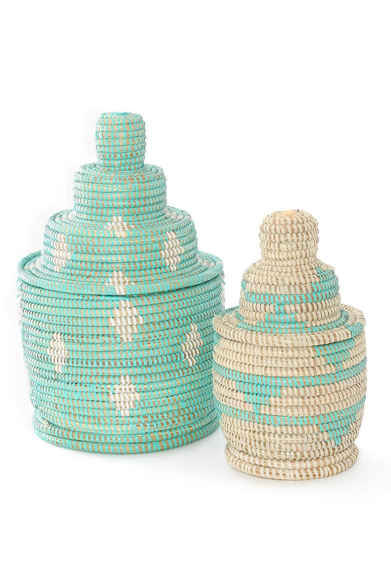 Senegal Artisan Lidded Tower Basket