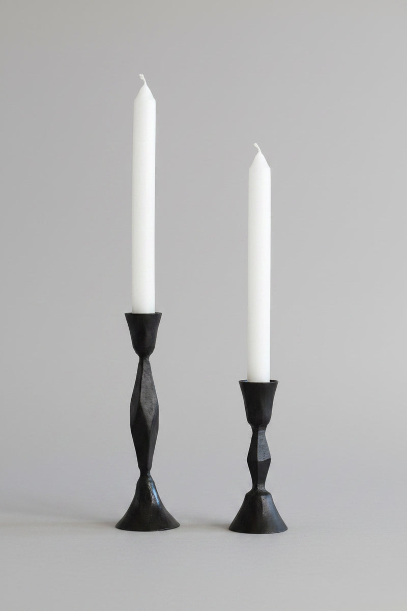 High Diamond Hand-Forged Iron Candle Stick