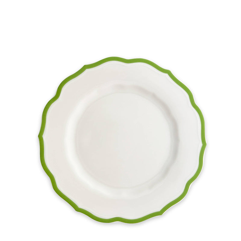 Stella Scalloped Verde Green Rim Salad Plate
