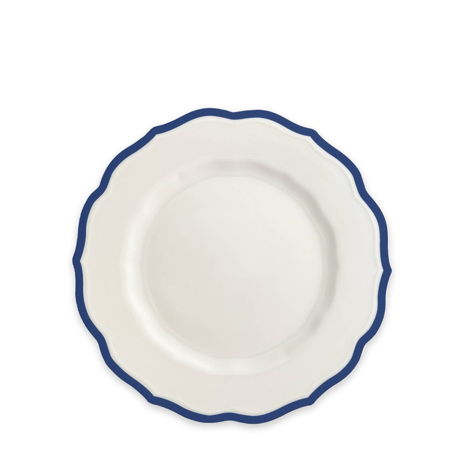 Stella Scalloped Blue Rim Salad Plate