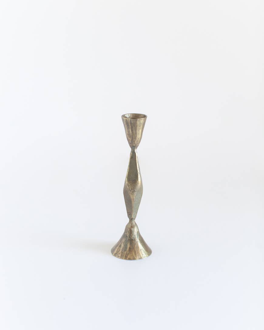 High Diamond Hand-Forged Iron Candle Stick