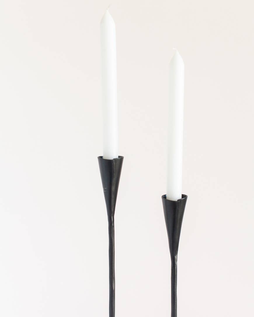 Phoenix Hand-Forged Iron Candle Sticks - Set of 2