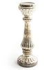Rustic Antique Silver Glass Candle Holder