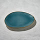 Terra - Triangular Teal Serving Plate