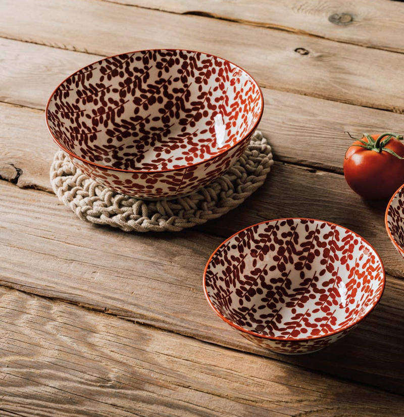 Imperial Twig Red Serving Bowl