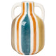 Rustic Stripe Ceramic Bud Vase