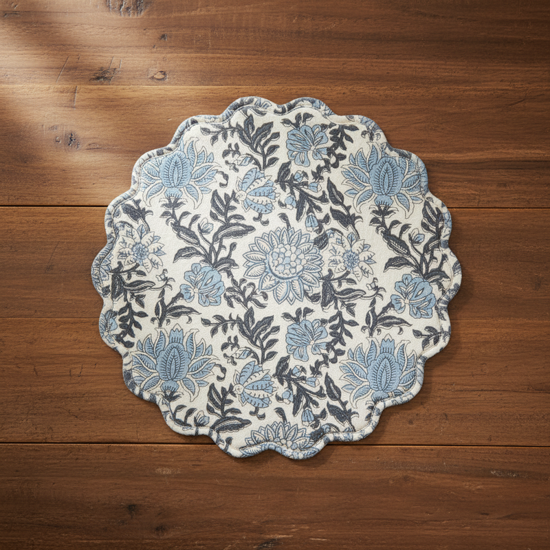 Cottage Inspired Briar Blue Floral Placemat