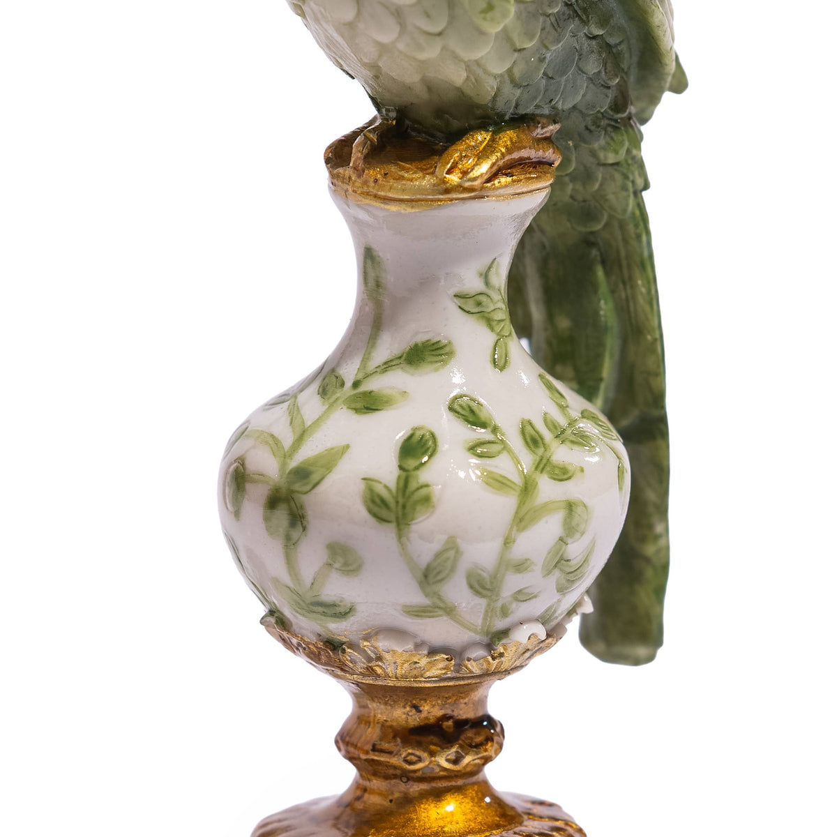 Antiqued Ornate Tropical Parrot Candle Holder