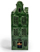 Green Metal "Amsterdam" Canal House Tealight Holder