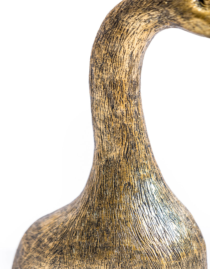 Antique Gold Duck Head Candle Holder