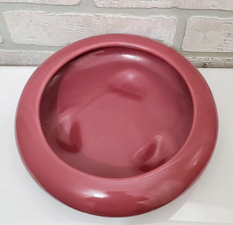 Succulent Bulb Planter, Vintage Round Mauve Trinket Dish