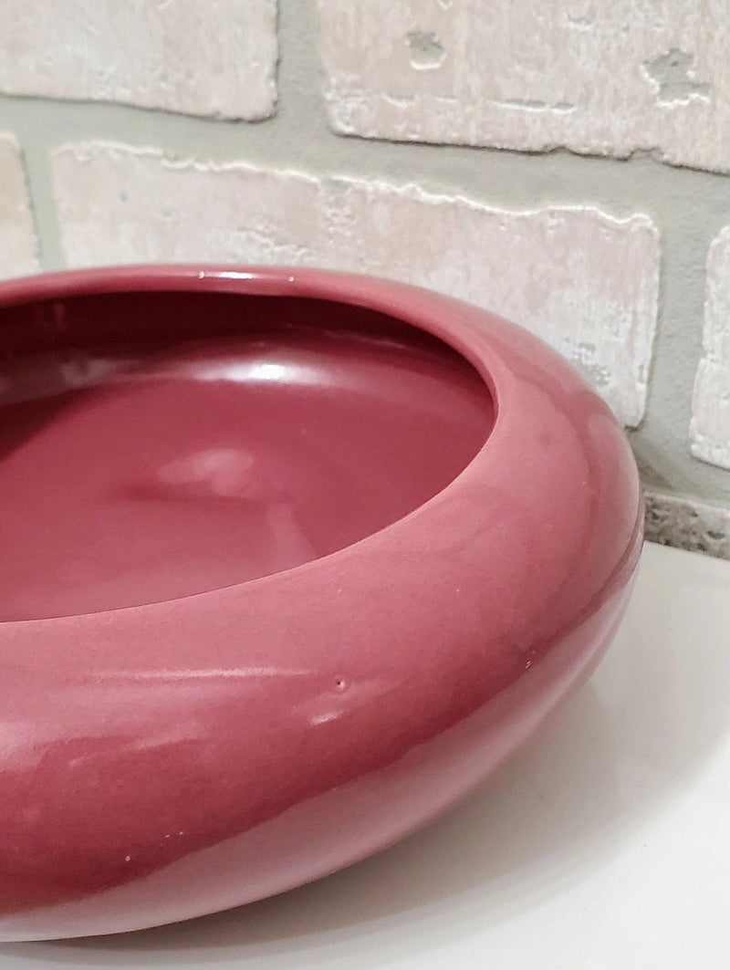 Succulent Bulb Planter, Vintage Round Mauve Trinket Dish