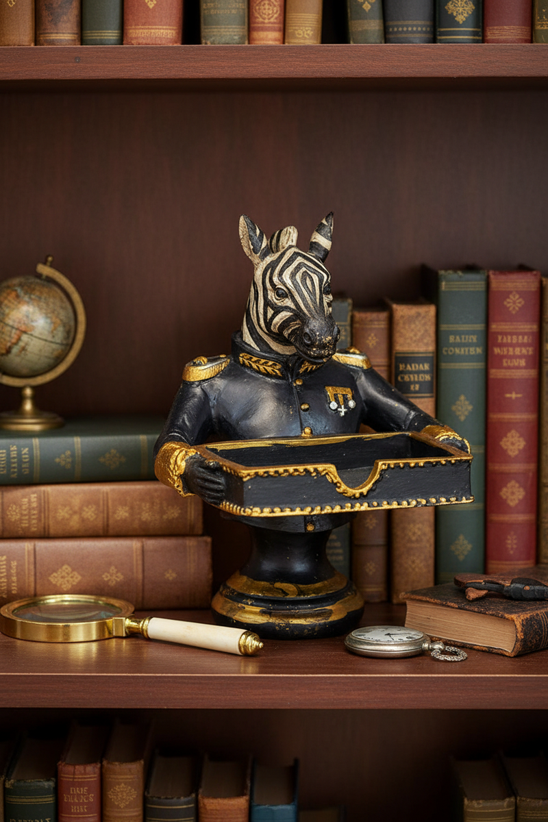 Gentry Zebra Sweet Tray Trinket Holder