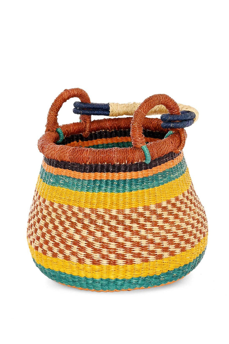 Ghanaian Bolga Petite Kettle Basket Assorted